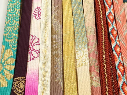 平和屋着物●和装小物　帯締め20本セット　高麗組　笹浪組　唐組　鎌倉組　大和組　角八つ組　金銀糸　逸品　DABD7521zzz