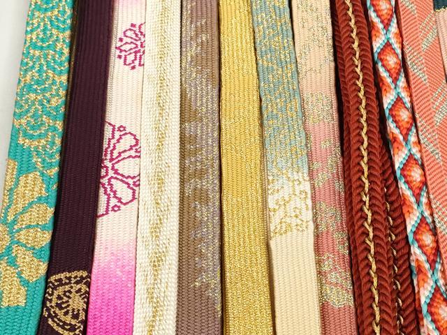 平和屋着物●和装小物　帯締め20本セット　高麗組　笹浪組　唐組　鎌倉組　大和組　角八つ組　金銀糸　逸品　DABD7521zzz