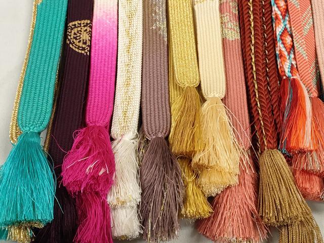 平和屋着物●和装小物　帯締め20本セット　高麗組　笹浪組　唐組　鎌倉組　大和組　角八つ組　金銀糸　逸品　DABD7521zzz