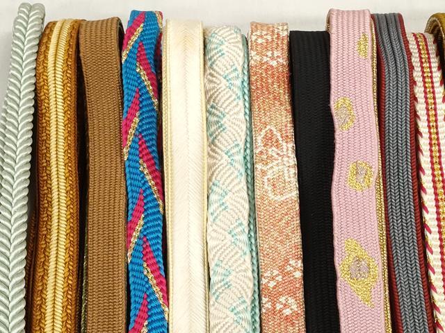 平和屋着物●和装小物　帯締め20本セット　高麗組　笹浪組　冠組　観世組　大和組　龍村柄　金糸　逸品　DABD7522zzz 平和屋着物○和装小物 帯締め20本セット 高麗組 笹浪組 冠