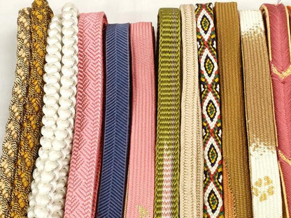 平和屋着物●和装小物　帯締め20本セット　高麗組　笹浪組　唐組　鎌倉組　大和組　御岳組　金銀糸　逸品　DABD7525zzz