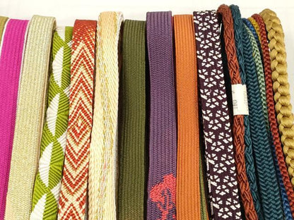 平和屋着物●和装小物　帯締め20本セット　手組　高麗組 笹浪組 唐組 冠組 奈良組 あわじ玉 小田巻 金糸　未使用品あり　逸品　DABD7527zzz