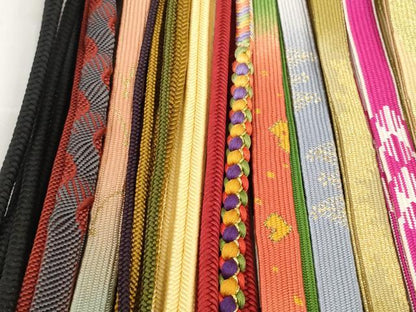 平和屋着物●和装小物　帯締め20本セット　手組　高麗組 笹浪組 唐組 冠組 奈良組 あわじ玉 小田巻 金糸　未使用品あり　逸品　DABD7527zzz