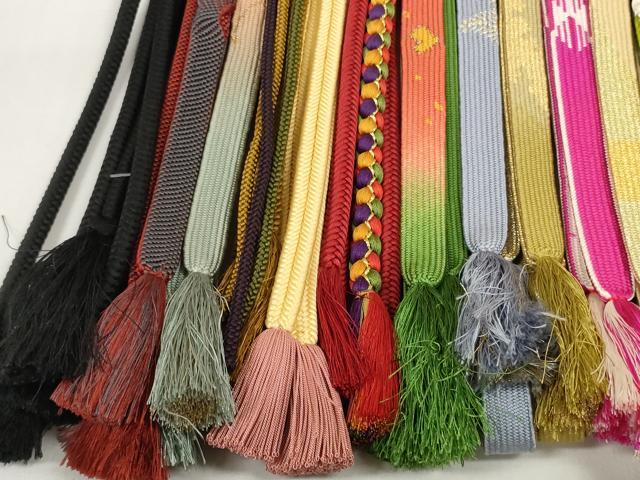 平和屋着物●和装小物　帯締め20本セット　手組　高麗組 笹浪組 唐組 冠組 奈良組 あわじ玉 小田巻 金糸　未使用品あり　逸品　DABD7527zzz
