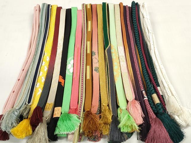 平和屋着物●和装小物　帯締め20本セット　手組紐　高麗組　笹浪組　奈良組　冠組　金銀糸　未使用品あり　逸品　DABD7528zzz