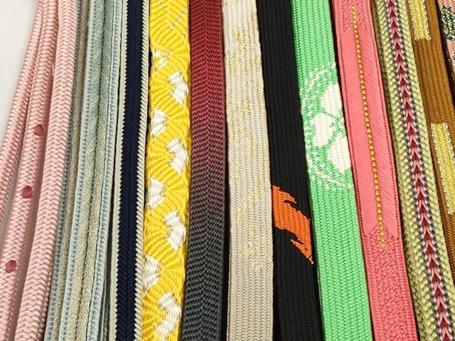 平和屋着物●和装小物　帯締め20本セット　手組紐　高麗組　笹浪組　奈良組　冠組　金銀糸　未使用品あり　逸品　DABD7528zzz