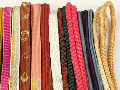 平和屋着物●和装小物　帯締め20本セット　高麗組 笹浪組 唐組 鎌倉組 川組　大和組　丸源氏組　金銀糸　未使用品あり　逸品　DABD7529zzz