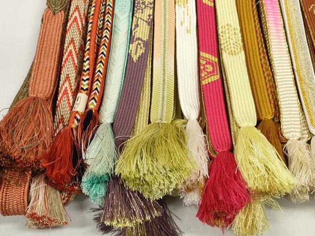 平和屋着物●和装小物　帯締め20本セット　高麗組 笹浪組 唐組 鎌倉組 川組　大和組　丸源氏組　金銀糸　未使用品あり　逸品　DABD7529zzz