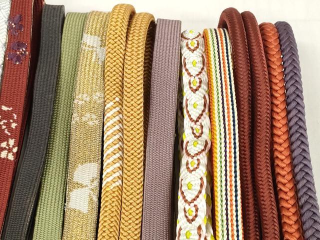 平和屋着物●和装小物　帯締め20本セット　高麗組　笹浪組　大和組　唐組　奈良組　金銀糸　逸品　DABD7530zzz