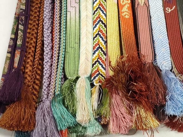 平和屋着物●和装小物　帯締め20本セット　高麗組　笹浪組　大和組　唐組　奈良組　金銀糸　逸品　DABD7530zzz