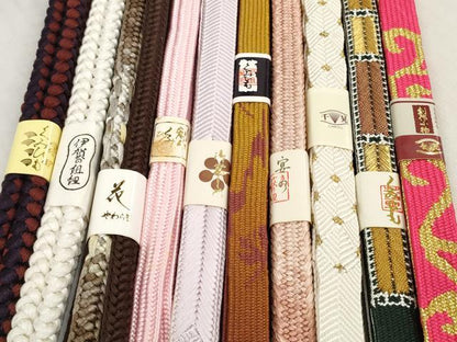 平和屋着物●和装小物　帯締め10本セット　礼装用　伊賀の組紐　組紐　高麗組　笹浪組　金糸　逸品　未使用　DABD7574zzz