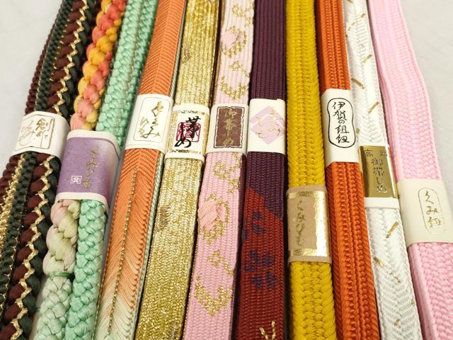 平和屋着物●和装小物　帯締め10本セット　礼装用　伊賀の組紐　手組紐　高麗組　笹浪組　金糸　逸品　未使用　DABD7575zzz