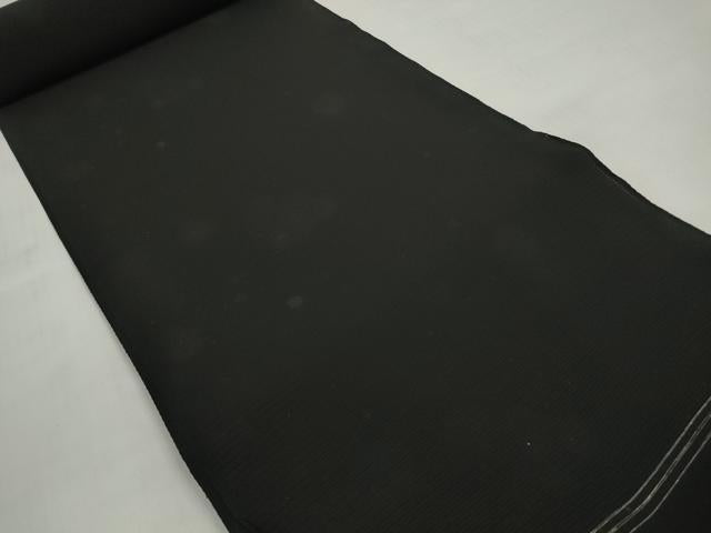平和屋着物＊夏物 黒紋付 黒反物 着尺 絽 明星黒 逸品 未使用 DABD7588zzz
