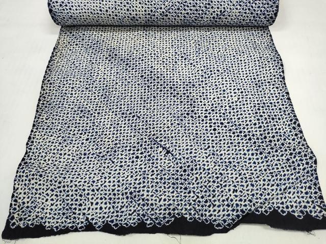 平和屋着物＊夏物 男性 有松鳴海絞り 浴衣 反物 着尺 三浦絞り 綿 逸品 未使用 DABD7594zzz