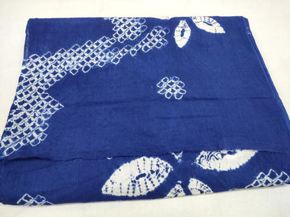 平和屋着物＊夏物 有松鳴海絞り 浴衣 反物 着尺 流水花文 綿 逸品 未使用 DABD7606zzz