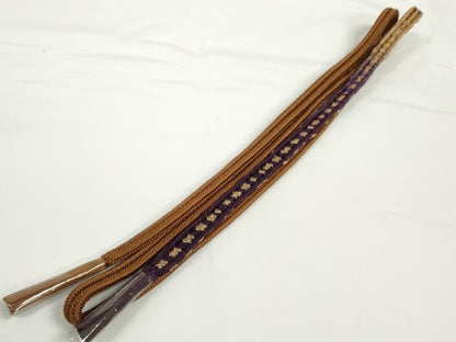 平和屋着物●和装小物　帯締め・帯揚げセット　花丸文　扇散らし　冠組　逸品　未使用　DABD7631zzz