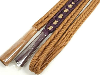 平和屋着物●和装小物　帯締め・帯揚げセット　花丸文　扇散らし　冠組　逸品　未使用　DABD7631zzz