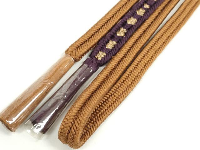 平和屋着物●和装小物　帯締め・帯揚げセット　花丸文　扇散らし　冠組　逸品　未使用　DABD7631zzz