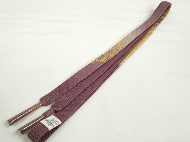 平和屋着物●和装小物　帯締め・帯揚げセット　霰間道　丹後ちりめん　高麗組　金糸　逸品　未使用　DABD7633zzz