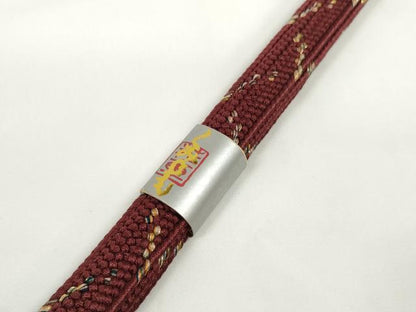 平和屋着物●和装小物　帯締め・帯揚げセット　道長吉祥花文　組紐　金糸　逸品　未使用　DABD7634zzz