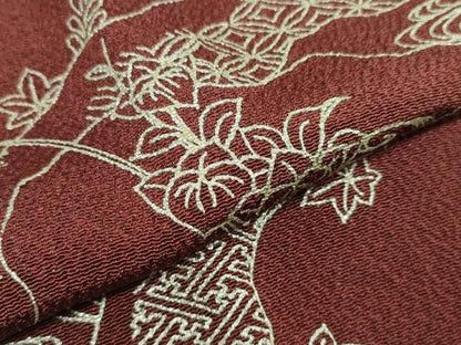 平和屋着物●和装小物　帯締め・帯揚げセット　道長吉祥花文　組紐　金糸　逸品　未使用　DABD7634zzz