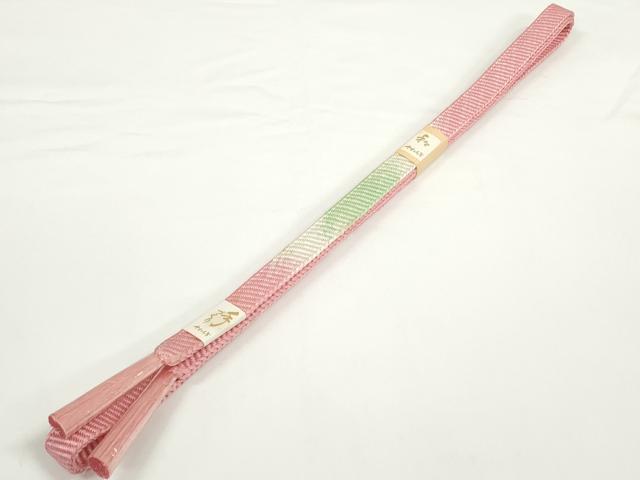 平和屋着物●和装小物　帯締め・帯揚げセット　手描き　草花文　逸品　未使用　DABD7635zzz