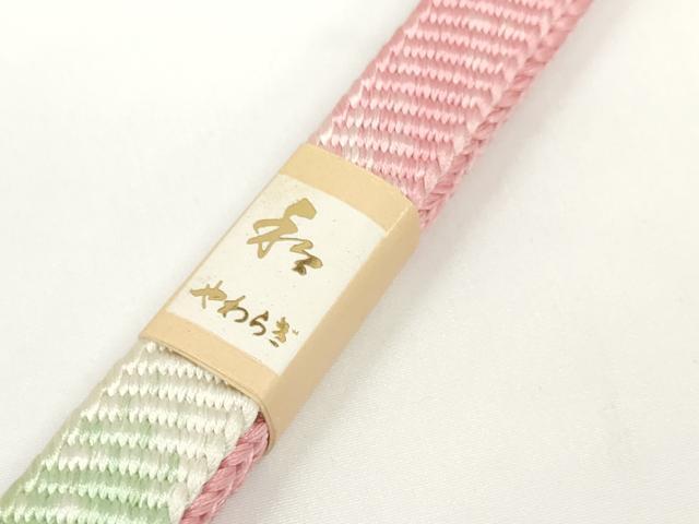 平和屋着物●和装小物　帯締め・帯揚げセット　手描き　草花文　逸品　未使用　DABD7635zzz