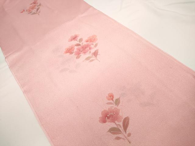 平和屋着物●和装小物　帯締め・帯揚げセット　手描き　草花文　逸品　未使用　DABD7635zzz