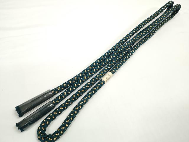 平和屋着物●和装小物　帯締め・帯揚げセット　流水文　ラメ糸　丸組　金糸　逸品　未使用　DABD7637zzz