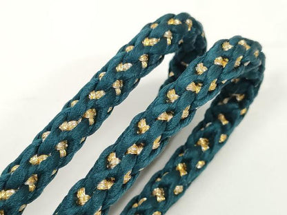 平和屋着物●和装小物　帯締め・帯揚げセット　流水文　ラメ糸　丸組　金糸　逸品　未使用　DABD7637zzz