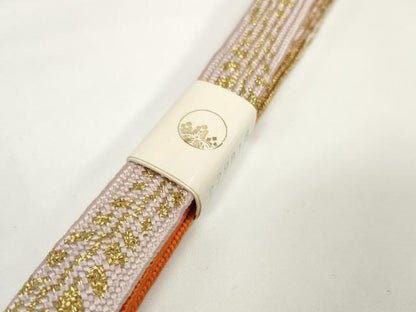平和屋着物●和装小物　帯締め・帯揚げセット　雪輪花文　金彩　高麗組　金糸　逸品　未使用　DABD7638zzz