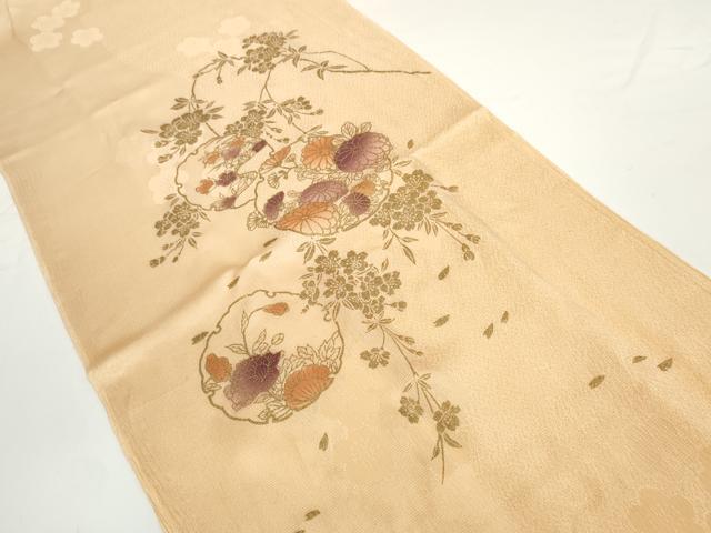 平和屋着物●和装小物　帯締め・帯揚げセット　雪輪花文　金彩　高麗組　金糸　逸品　未使用　DABD7638zzz