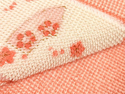 平和屋着物●和装小物　帯締め・帯揚げセット　竹久夢二　夢二ロマン　総絞り　地紙花散らし　高麗組　金糸　逸品　未使用　DABD7640zzz