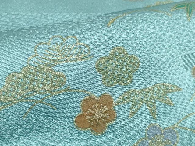 平和屋着物●和装小物　帯締め・帯揚げセット　芝　松竹梅　金彩　高麗組　金糸　逸品　未使用　DABD7641zzz