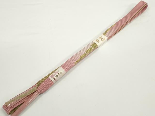 平和屋着物●和装小物　帯締め・帯揚げセット　誰が袖萩文　金彩　高麗組　金糸　逸品　未使用　DABD7642zzz