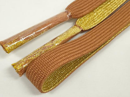 平和屋着物●和装小物　帯締め・帯揚げセット　小花文　高麗組　金糸　逸品　未使用　DABD7644zzz