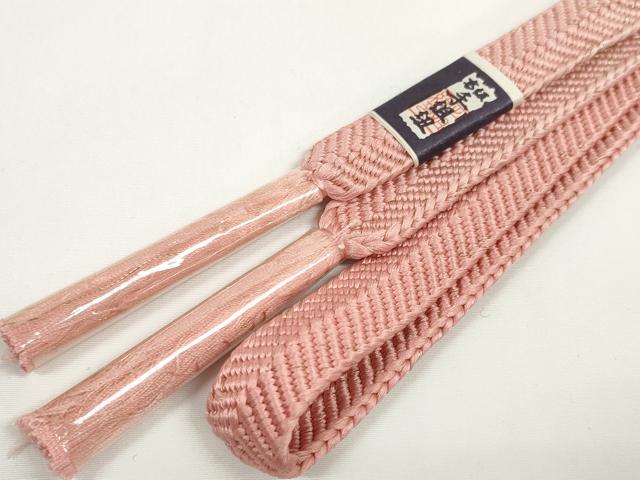平和屋着物●和装小物　帯締め・帯揚げセット　貝合わせ花文　金銀彩　手組紐　金糸　逸品　未使用　DABD7645zzz