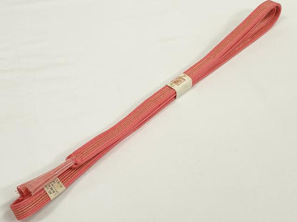 平和屋着物●和装小物　帯締め・帯揚げセット　草花文　組紐　金糸　逸品　未使用　DABD7646zzz