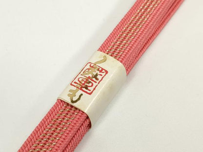 平和屋着物●和装小物　帯締め・帯揚げセット　草花文　組紐　金糸　逸品　未使用　DABD7646zzz