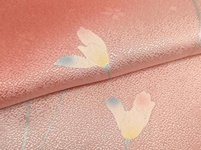 平和屋着物●和装小物　帯締め・帯揚げセット　草花文　組紐　金糸　逸品　未使用　DABD7646zzz