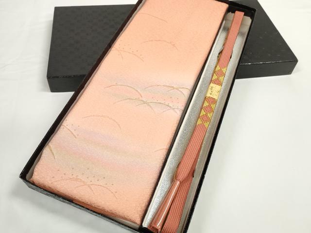 平和屋着物●和装小物　帯締め・帯揚げセット　露芝文　金銀彩　組紐　高麗組　金糸　逸品　未使用　DABD7647zzz