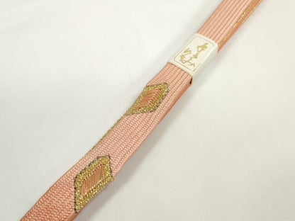 平和屋着物●和装小物　帯締め・帯揚げセット　刺繍　流水花文　高麗組　金糸　逸品　未使用　DABD7648zzz