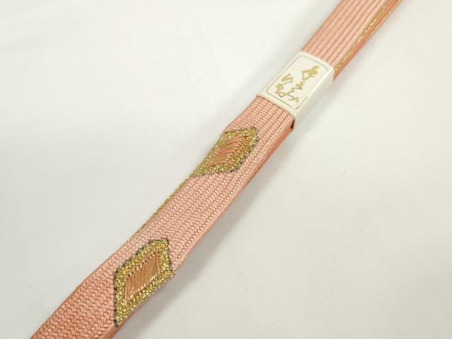 平和屋着物●和装小物　帯締め・帯揚げセット　刺繍　流水花文　高麗組　金糸　逸品　未使用　DABD7648zzz