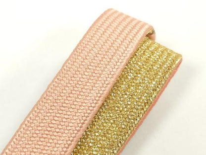 平和屋着物●和装小物　帯締め・帯揚げセット　刺繍　流水花文　高麗組　金糸　逸品　未使用　DABD7648zzz