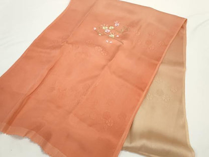 平和屋着物●和装小物　帯締め・帯揚げセット　刺繍　流水花文　高麗組　金糸　逸品　未使用　DABD7648zzz