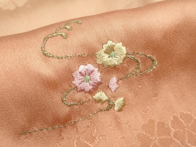 平和屋着物●和装小物　帯締め・帯揚げセット　刺繍　流水花文　高麗組　金糸　逸品　未使用　DABD7648zzz
