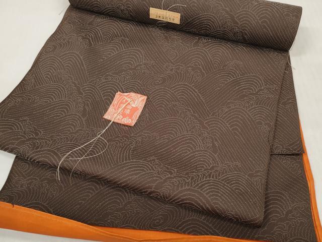 平和屋着物＊夏物 西陣 小紋 反物 着尺 紗 立波文 逸品 未使用 DABD7683zzz