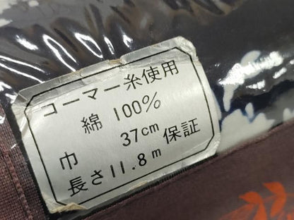 平和屋着物＊夏物 浴衣 反物 着尺 蟹 カニ コーマ糸使用 綿 未使用 DABD7702zzz