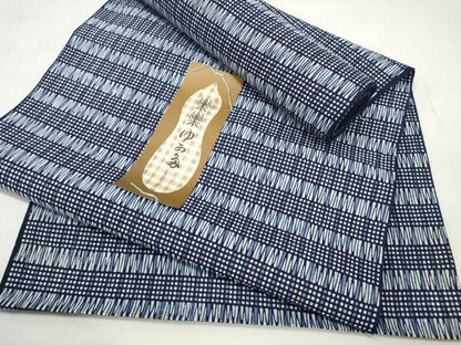平和屋着物＊夏物 浴衣 反物 着尺 東京本染 変わり間道 綿 未使用 DABD7709zzz