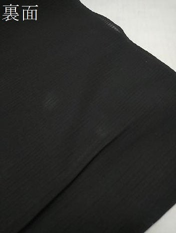 平和屋着物＊夏物 名古屋帯 帯反物 絽 手描き 遠山風景文 黒地 未使用 DABD7714zzz
